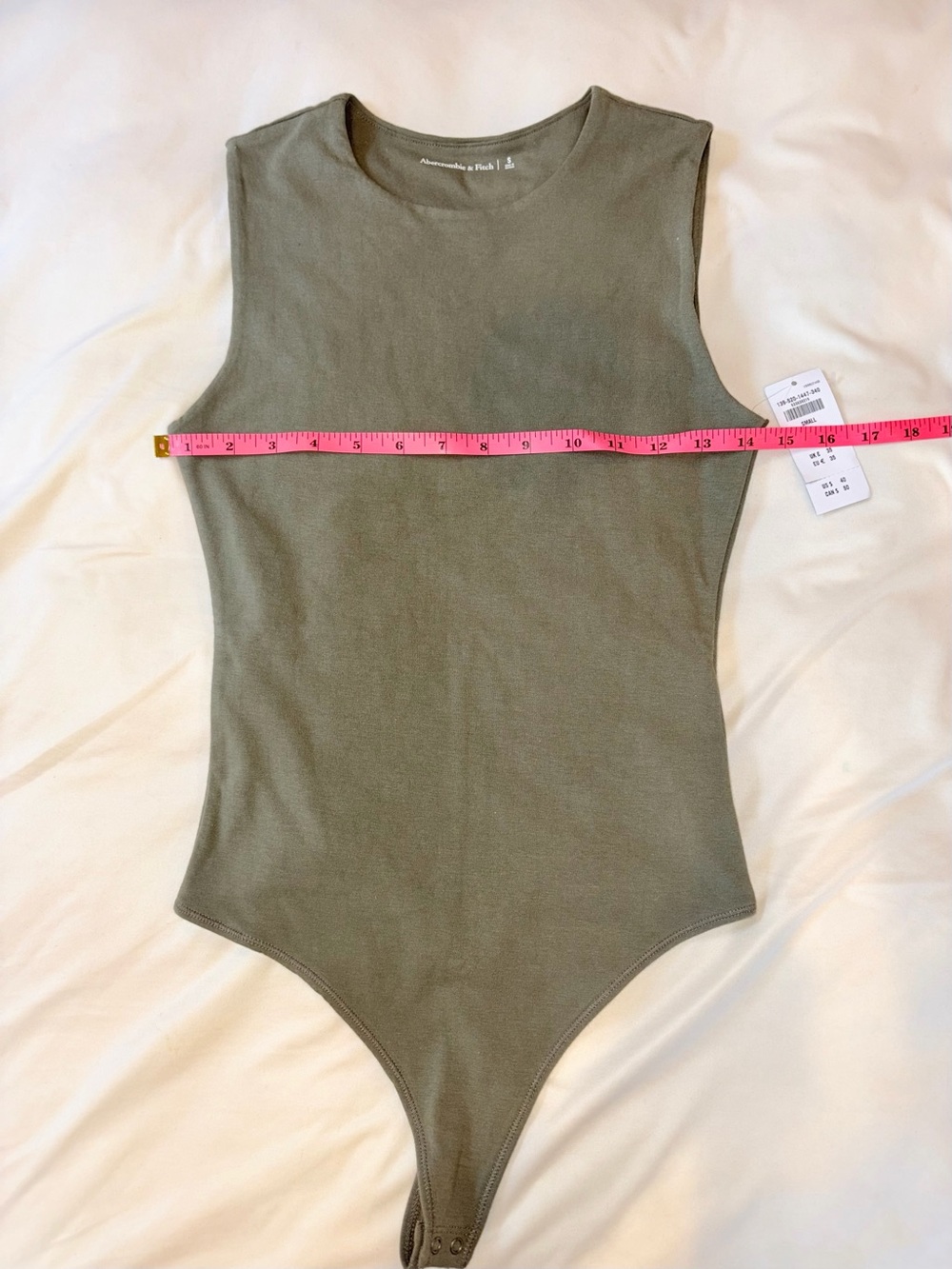 NWT Abercrombie & Fitch Olive Green Sleeveless Bodysuit Size Small - Picture 5 of 6